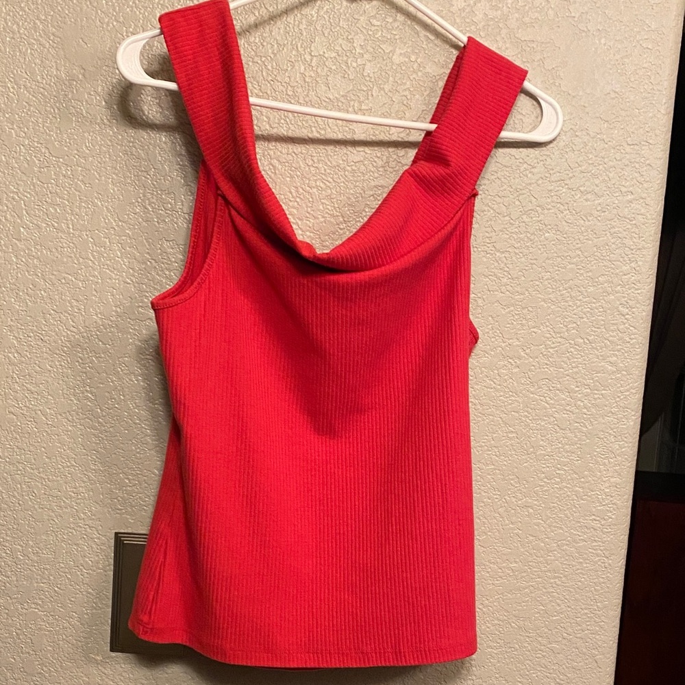 Off the shoulder shirt.